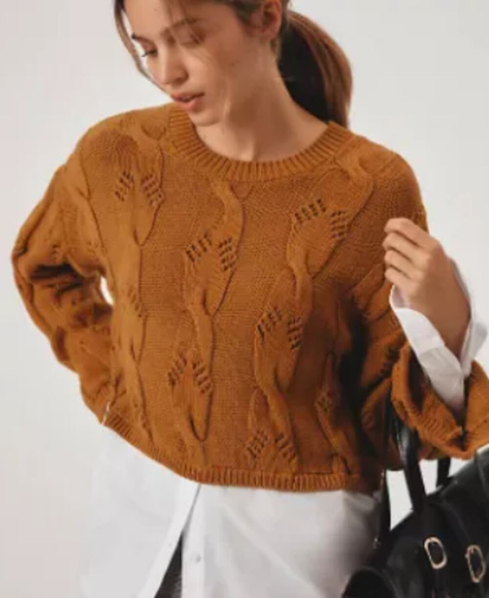 EUC Anthropologie Pilcro Cable Twofer Sweater - Small